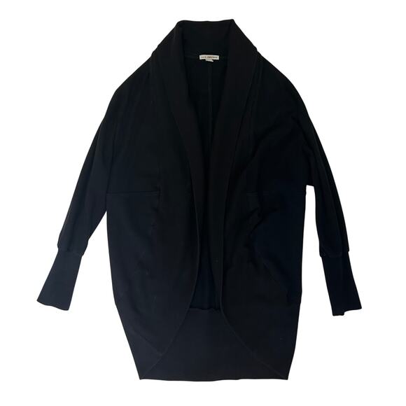 James Perse women's Black Lounge Wear Open Front Cardigan Size Small - Picture 1 of 3